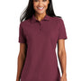 Port Authority Womens Moisture Wicking Short Sleeve Polo Shirt - Burgundy - Closeout