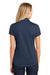Port Authority L574 Womens Digi Heather Performance Moisture Wicking Short Sleeve Polo Shirt Navy Blue Back