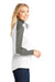 Port Authority L718 Womens Active Wind & Water Resistant Full Zip Jacket White/Grey Side