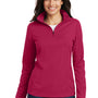 Port Authority Womens Moisture Wicking 1/4 Zip Sweatshirt - Dark Fuchsia Pink - Closeout