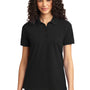 Port & Company Womens Core Stain Resistant Short Sleeve Polo Shirt - Jet Black