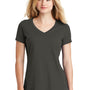 New Era Womens Heritage Short Sleeve V-Neck T-Shirt - Graphite Grey