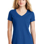 New Era Womens Heritage Short Sleeve V-Neck T-Shirt - Royal Blue