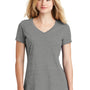 New Era Womens Heritage Short Sleeve V-Neck T-Shirt - Heather Shadow Grey