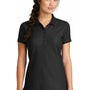New Era Womens Venue Home Plate Moisture Wicking Short Sleeve Polo Shirt - Black - Closeout
