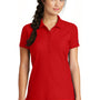 New Era Womens Venue Home Plate Moisture Wicking Short Sleeve Polo Shirt - Scarlet Red - Closeout