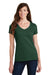 Port & Company LPC450V Womens Fan Favorite Short Sleeve V-Neck T-Shirt Forest Green Front