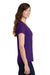 Port & Company LPC450V Womens Fan Favorite Short Sleeve V-Neck T-Shirt Purple Side