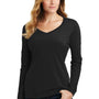 Port & Company Womens Fan Favorite Long Sleeve V-Neck T-Shirt - Jet Black