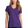 Port & Company Womens Fan Favorite Short Sleeve V-Neck T-Shirt - Heather Team Purple