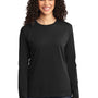 Port & Company Womens Core Long Sleeve Crewneck T-Shirt - Jet Black