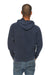 Lane Seven LST004 Mens Vintage Raglan Hooded Sweatshirt Hoodie Vintage Denim Blue Back