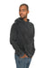 Lane Seven LST004 Mens Vintage Raglan Hooded Sweatshirt Hoodie Vintage Black Side