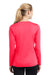 Sport-Tek LST353LS Womens Competitor Moisture Wicking Long Sleeve V-Neck T-Shirt Hot Coral Pink Back