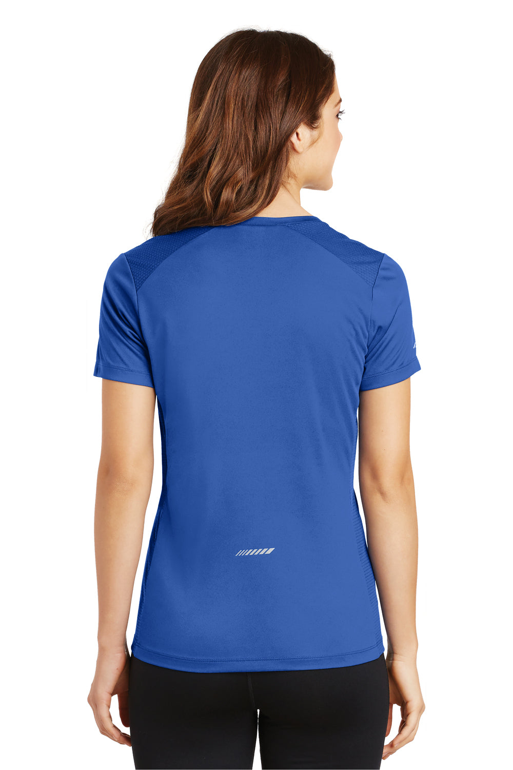 Sport-Tek LST380 Womens Elevate Moisture Wicking Short Sleeve Scoop Neck T-Shirt Royal Blue Back