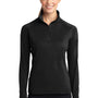 Sport-Tek Womens Sport-Wick Moisture Wicking 1/4 Zip Sweatshirt - Black