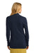 Port Authority LSW289 Womens Long Sleeve Cardigan Sweater Navy Blue Back
