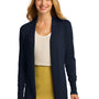 Port Authority Womens Long Sleeve Cardigan Sweater - Navy Blue