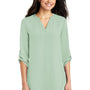 Port Authority Womens 3/4 Sleeve V-Neck T-Shirt - Misty Sage Green