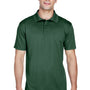 Harriton Mens Polytech Moisture Wicking Short Sleeve Polo Shirt - Dark Green - Closeout