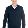Harriton Mens Pilbloc Pill Resistant V-Neck Long Sleeve Sweater - Dark Navy Blue