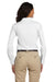 Harriton M510W Womens Essential Long Sleeve Button Down Shirt White Back