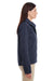 Harriton M705W Womens Auxiliary Water Resistant Canvas Full Zip Jacket Navy Blue Side