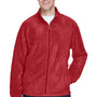 Harriton Mens Pill Resistant Fleece Full Zip Jacket - Red