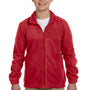 Harriton Youth Pill Resistant Fleece Full Zip Jacket - Red