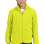 Harriton Youth Pill Resistant Fleece Full Zip Jacket - Safety Yellow