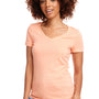 Next Level Womens Ideal Jersey Short Sleeve V-Neck T-Shirt - Light Orange