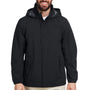 Nautica Mens Voyage Water Resistant Full Zip Hooded Jacket - Black