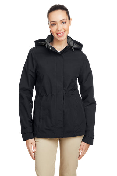 Nautica N17183 Womens Voyage Full Zip Hooded Jacket Black Front