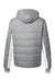 Nautica N17186 Mens Nautical Mile Packable Full Zip Hooded Puffer Jacket Graphite Grey/Antique White Flat Back