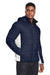 Nautica N17186 Mens Nautical Mile Packable Full Zip Hooded Puffer Jacket Night Navy Blue/Antique White 3Q