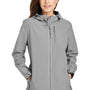Nautica Womens Wavestorm Wind & Water Resistant Full Zip Hooded Jacket - Graphite Grey