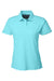 Nautica N17923 Womens Saltwater Short Sleeve Polo Shirt Sea Mist Blue Flat Front