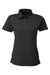 Nautica N17923 Womens Saltwater Short Sleeve Polo Shirt Onyx Black Flat Front