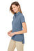 Nautica N17923 Womens Saltwater Short Sleeve Polo Shirt Faded Navy Blue 3Q
