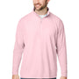Nautica Mens Saltwater UV Protection 1/4 Zip Sweatshirt - Sunset Pink