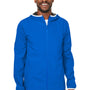Nautica Mens Stillwater Water Resistant Full Zip Hooded Windbreaker Jacket - Royal Blue
