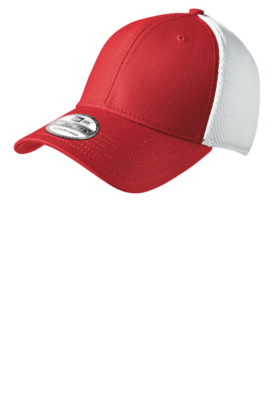 New Era NE1020 Mens Stretch Fit Hat Red/White Front