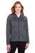 North End NE712W Womens Flux 2.0 Fleece Water Resistant Full Zip Jacket Carbon Grey/Black Front