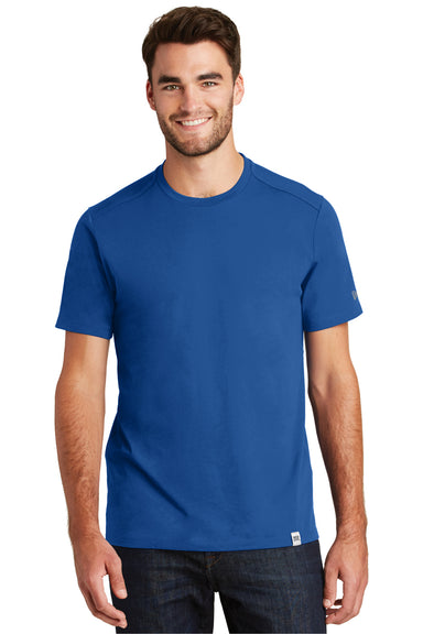 New Era NEA100 Mens Heritage Short Sleeve Crewneck T-Shirt Royal Blue Front