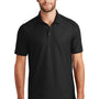 New Era Mens Venue Home Plate Moisture Wicking Short Sleeve Polo Shirt - Black