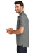 New Era NEA300 Mens Venue Home Plate Moisture Wicking Short Sleeve Polo Shirt Heather Graphite Grey Side