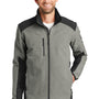 The North Face Mens Tech Wind & Water Resistant Full Zip Jacket - Heather Medium Grey/Black - Closeout