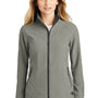 The North Face Womens Tech Wind & Water Resistant Full Zip Jacket - Heather Medium Grey - Closeout