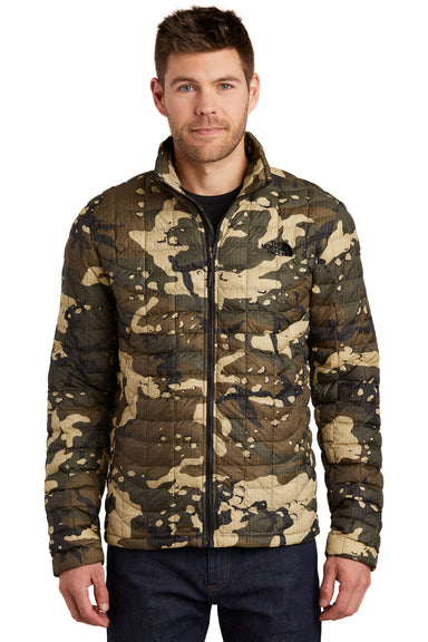 The North Face NF0A3LH2 Mens ThermoBall Trekker Water Resistant Full Zip Jacket Camo Front
