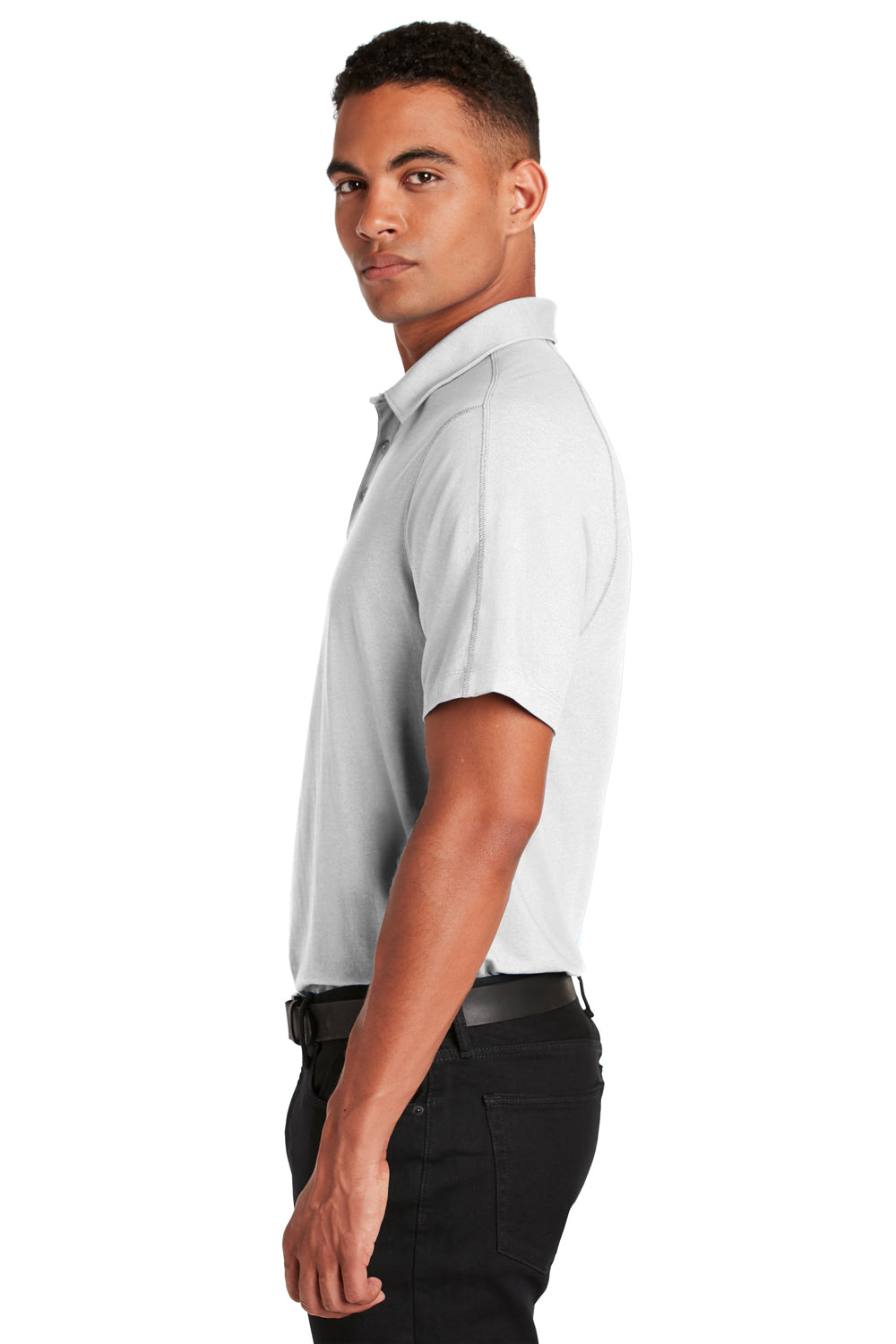 Ogio OG126 Mens Onyx Moisture Wicking Short Sleeve Polo Shirt White Side